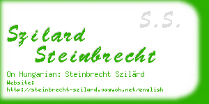 szilard steinbrecht business card