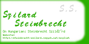 szilard steinbrecht business card